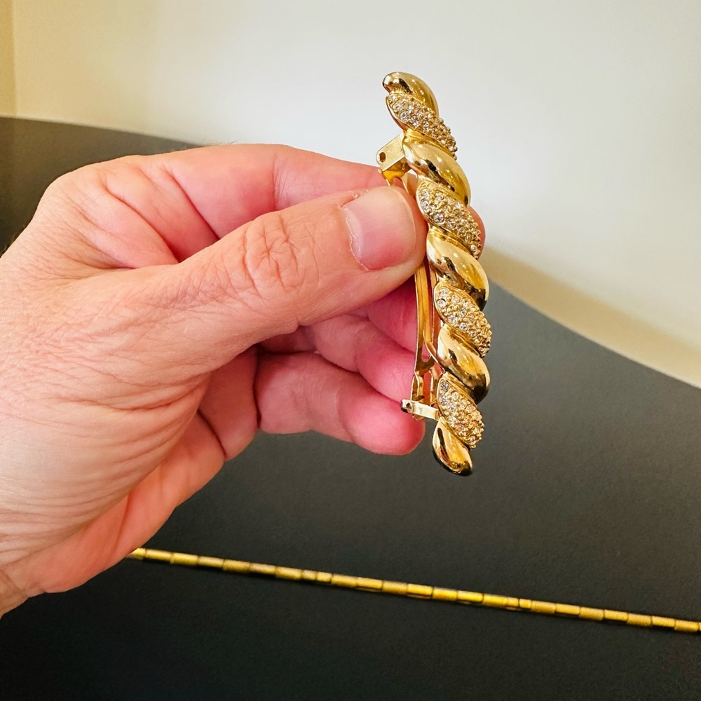 DIOR 80s/90’s VINTAGE RETRO ICONIC COUTURE LUXURY AUTHENTIC RUNWAY GLAM BARRETTE - Picture 8 of 17